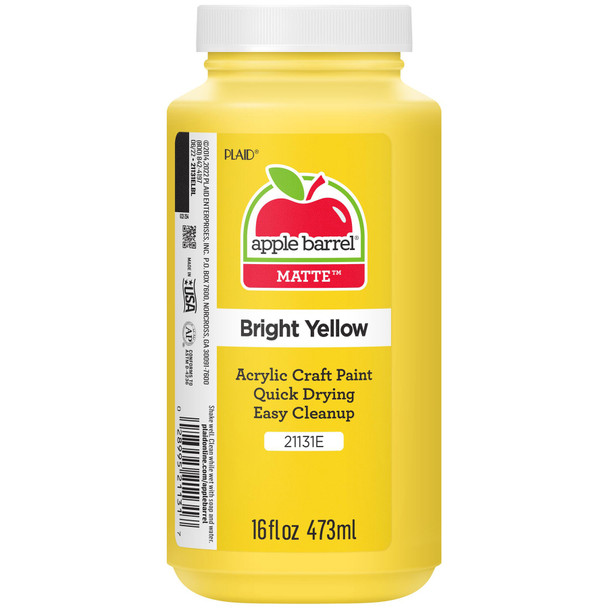Acrylic Paint Matte, 16oz., Bright Yellow