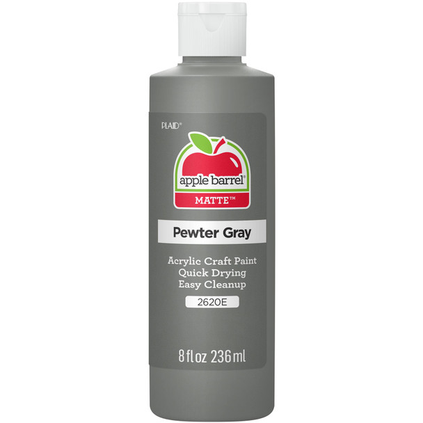 Acrylic Paint Matte, 8oz., Pewter Gray