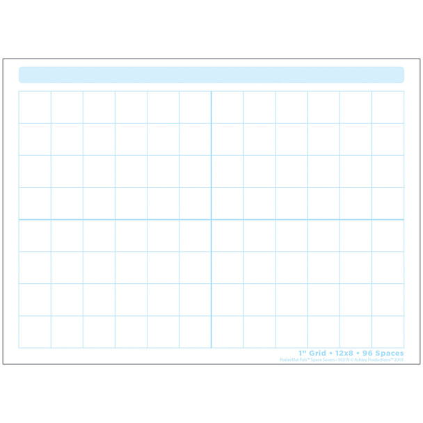 Smart Poly Single Sided PosterMat Pals Space Savers, 1" Grid Blocks, 13" x 9.5"