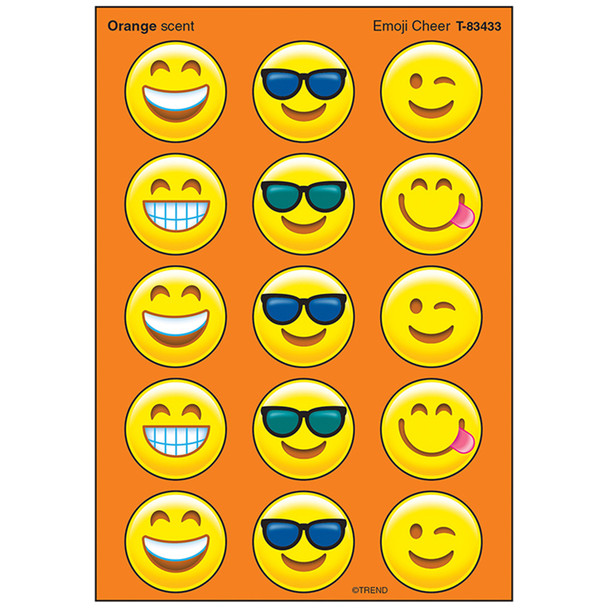 Emotion Icon Cheer/Orange Stinky Stickers®, 60 Per Pack, 6 Packs
