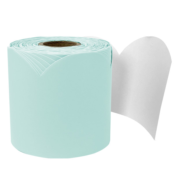 Rolled Scalloped Bulletin Board Border, Sea Glass Green, 65 Feet