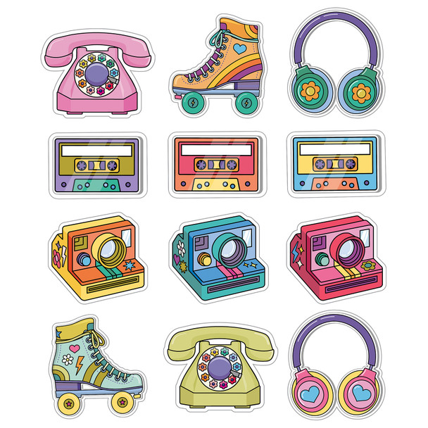 Retro Remix Cutouts, Pack of 36