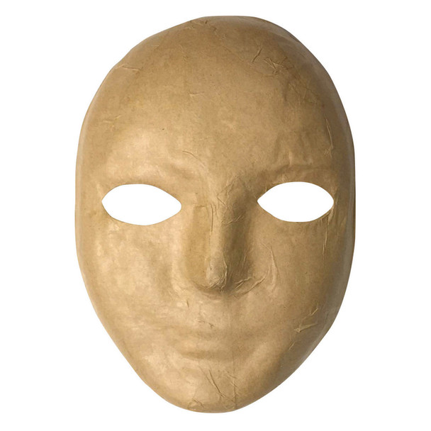 Papier Mache Mask, 8" x 5-1/4", 1 Piece