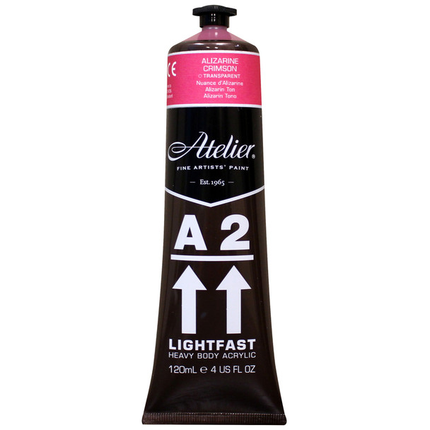 A2 Heavy Body Lightfast Artist Acrylic, 4 oz., Alizarine Crimson Hue