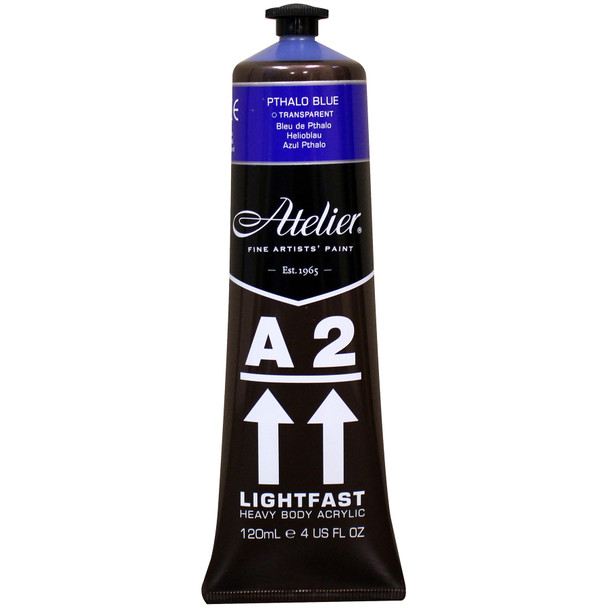 A2 Heavy Body Lightfast Artist Acrylic, 4 oz., Pthalo Blue