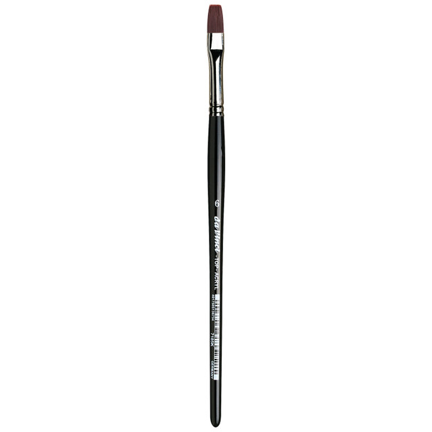 TOP-ACRYL Bright Red-Brown Brush, Synthetic, Acrylic & Oil, Flat, Series 7185K, Size 6