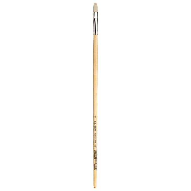 TOP-ACRYL White Brush, Synthetic, Acrylic & Oil, Filbert, Series 7482, Size 6
