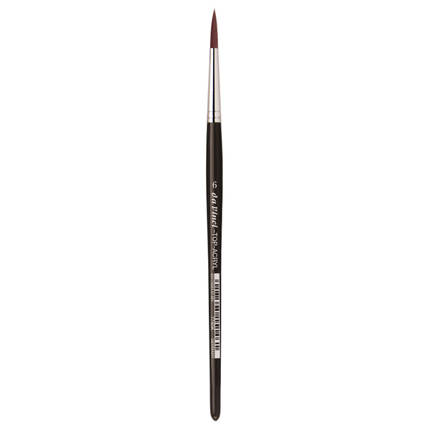 TOP-ACRYL Red-Brown Brush, Synthetic, Acrylic & Oil, Round, Series 7785K, Size 6