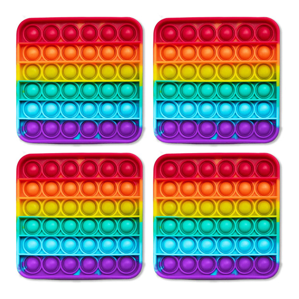 Rainbow Pop It Mats, Pack of 4