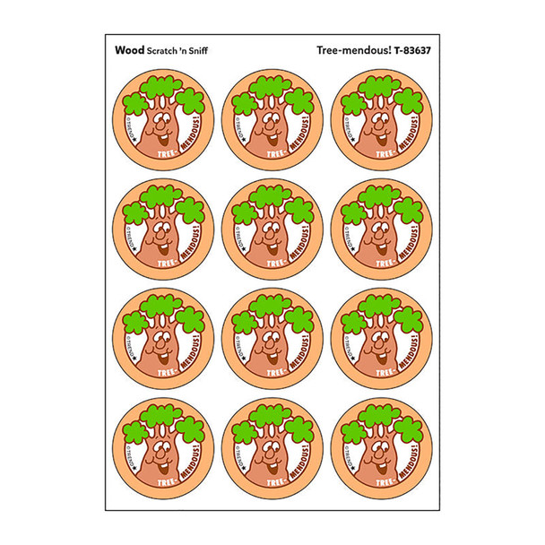 Tree-mendous!/Wood Scent Retro Scratch 'n Sniff Stinky Stickers®, 24 Per Pack, 6 Packs Tree-mendous!/Wood Scent Retro Scratch 'n Sniff Stinky Stickers®, 24 Per Pack, 6 Packs