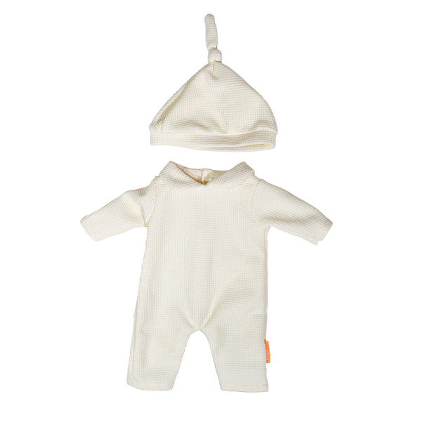 Beige Pajamas with Hat, 15"