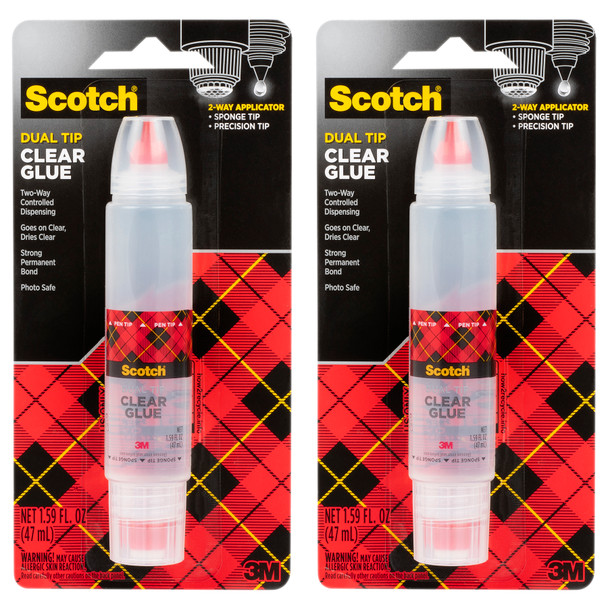 (2 Ea) Clear Glue 2-way Applicator 0.95oz
