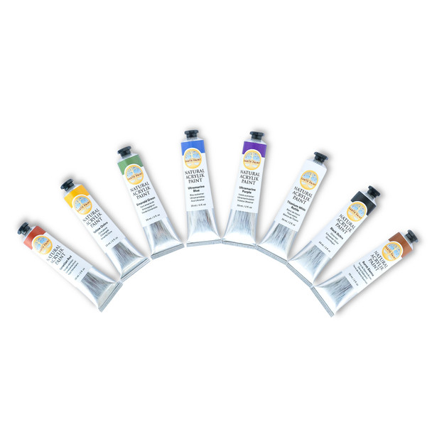 Natural Acrylik Paint - Earth Colors Set - 8 Pack