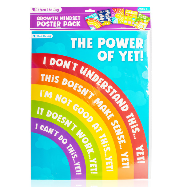 Growth Mindeset Poster Pack, 11" x 14", 5 Posters