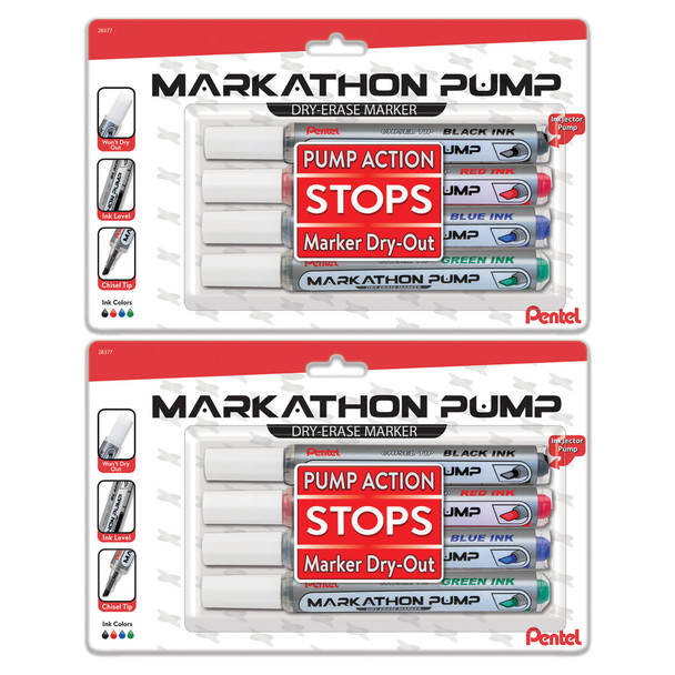 (2 Pk) 4pk Markathon Dryerase Markr