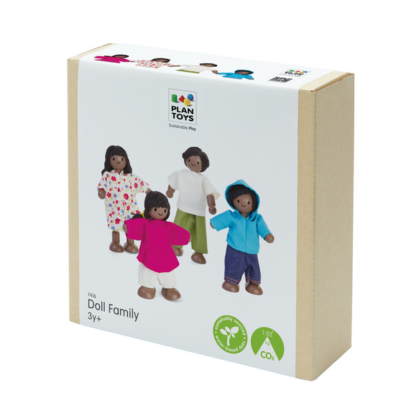Wooden Doll Family - Dark Skin Tone
