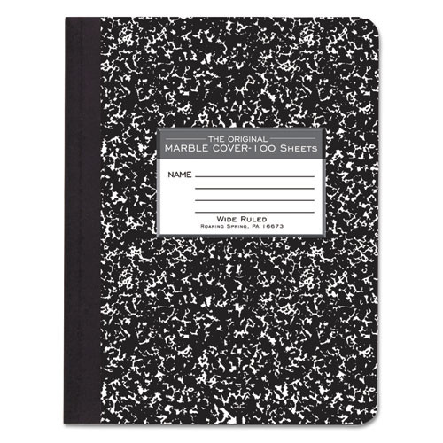 Marble Composition Book, Black