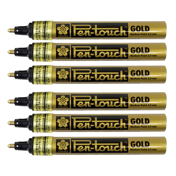 (6 Ea) Pentouch Med 2.0mm Gold