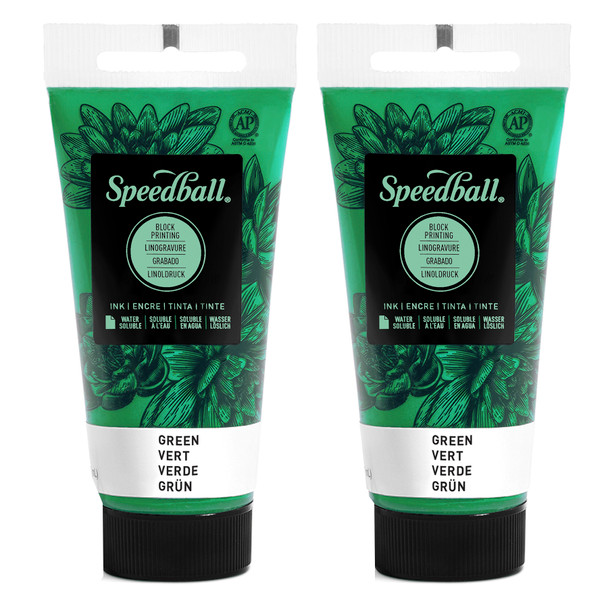 (2 Ea) Block Print Ink 1.25oz Green