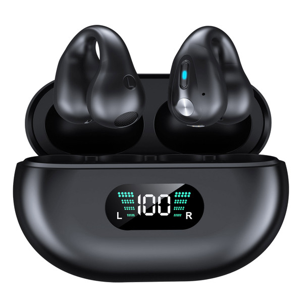 Black Wireless Earbuds Bone Conduction