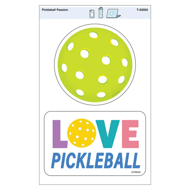Pickleball Passion Vinyl Stickers, Pack of 2