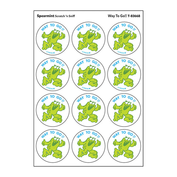 Way to Go!!/ Spearmint Scent Stickers, 24 ct.