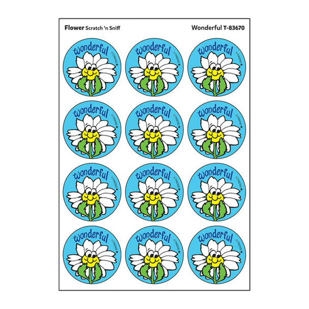 Wonderful/ Flower Scent Stickers, 24 ct.