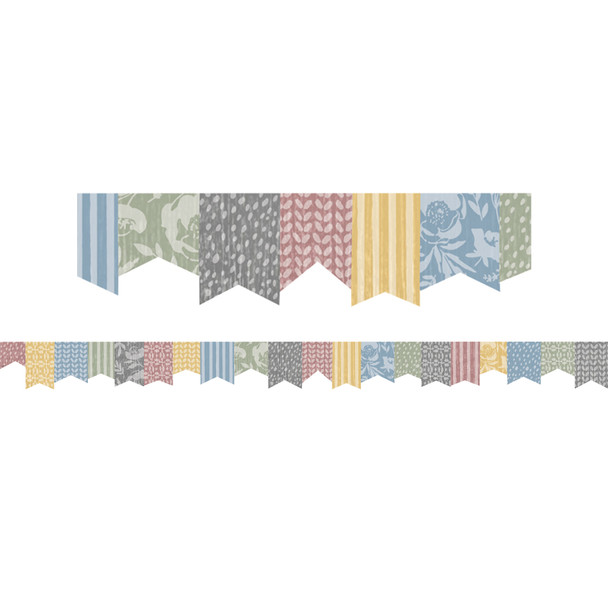 Classroom Cottage Pennants Die-Cut Border Trim, 35 Feet