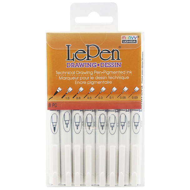 4100-8A LE PEN DRAWING 8PC SET