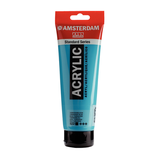 Standard Acrylic Paint Tube, 250 mL, Turquiose Blue 522