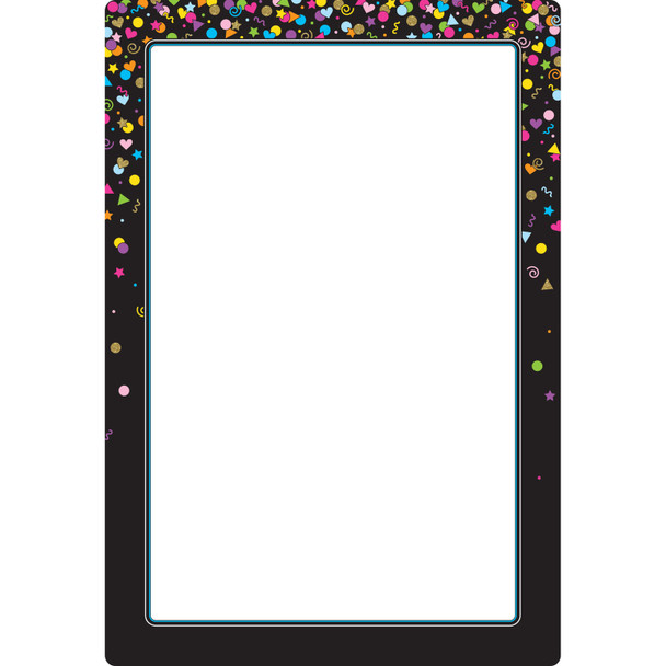Smart Poly Chart Black Confetti Blank, 13" x 19"