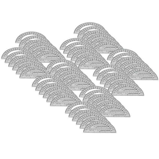 Protractor Plastic, 6-Inch, 12 Per Pack, 5 Packs