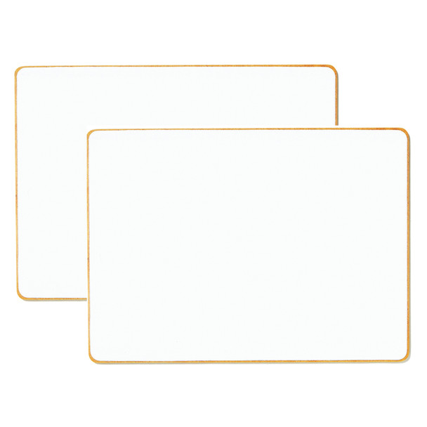 Double-Sided Magnetic Dry-Erase Board, Lined-Ruled/Blank, 12" x 8.75", Pack of 2