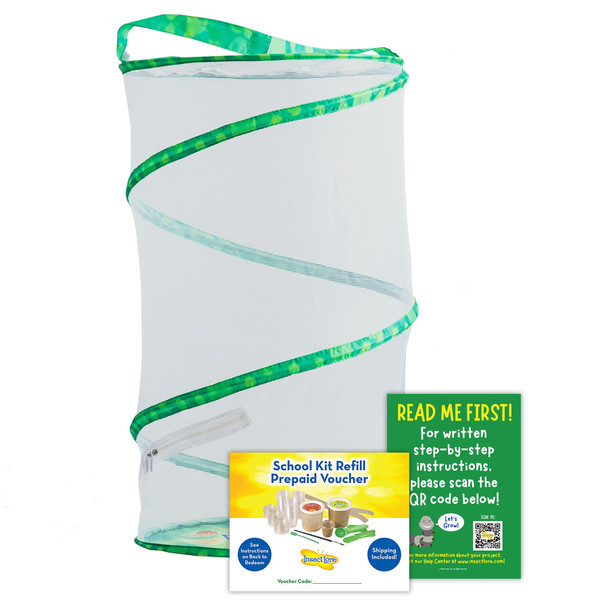 Butterfly Growing Classroom Prepaid Kit, Voucher for 33 Caterpillars