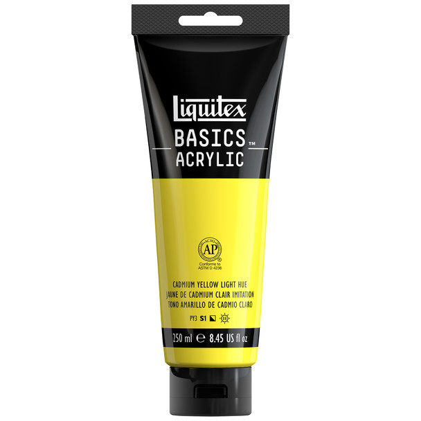BASICS Acrylic Paint, 250 mL, Tube, Cadmium Yellow Light Hue