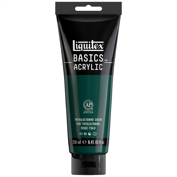 BASICS Acrylic Paint, 250 mL, Tube, Phthalocyanine Green
