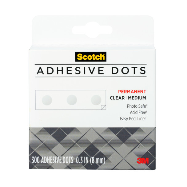 Permanent Adhesive Dots 8mm 300ct Medium