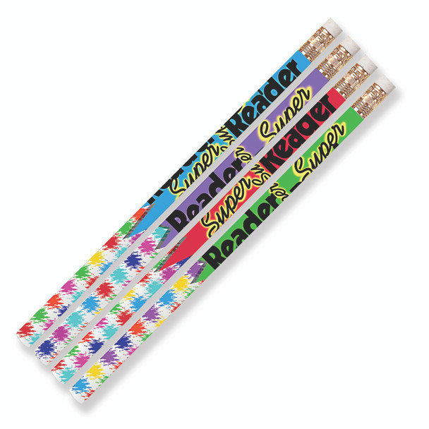 Super Reader Motivational Pencils, Pack of 12