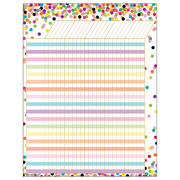 Confetti Incentive Chart, Pack of 6 Confetti Incentive Chart, Pack of 6