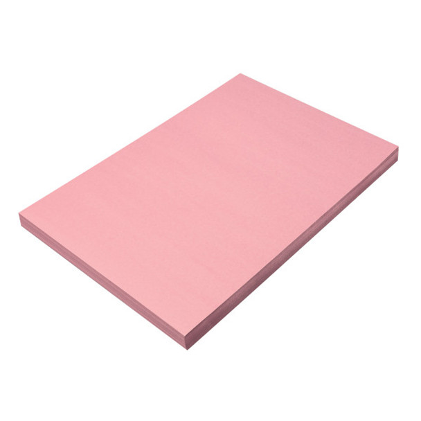 Construction Paper, Medium Weight, Pink, 12" x 18", 100 Sheets