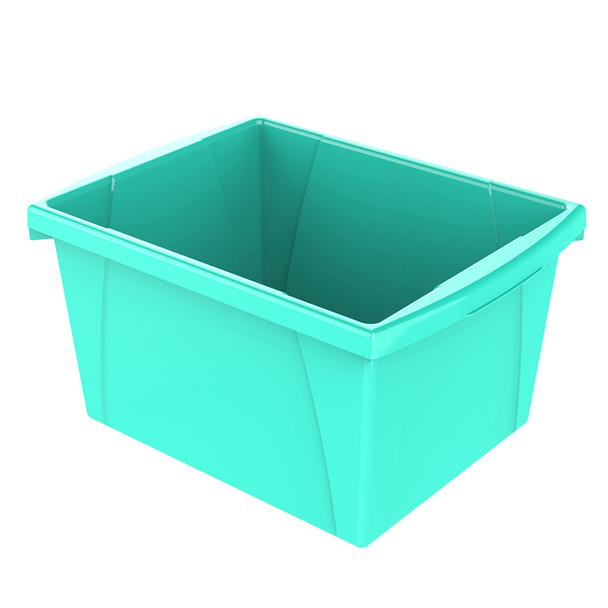 4 Gallon Classroom Storage Bin, Teal, Pack of 3 4 Gallon Classroom Storage Bin, Teal, Pack of 3