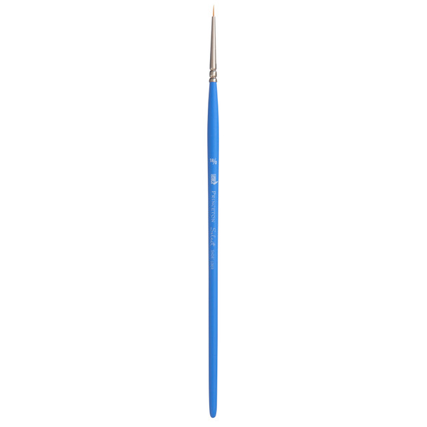 Select Artiste Short Liner Brush, Synthetic Bristles, Short Handle Mixed Media Paintbrush, Jewel Blue, Size 18/0, 1 Count