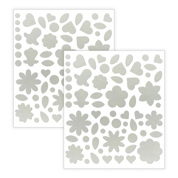 (2 Pk) Blots Of Flowers