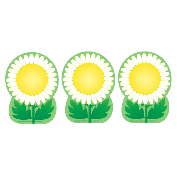 Creative Shapes Notepad, Daisy, Mini, Pack of 3