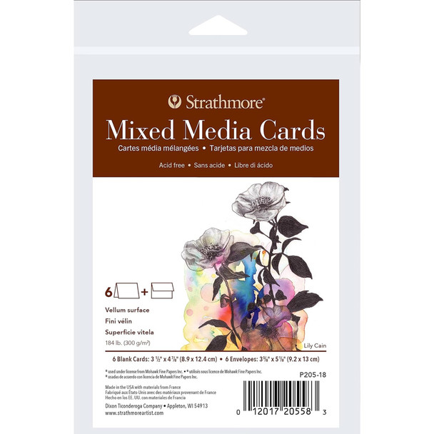 400 Series Mixed Media Cards & Envelopes, Anniversary Size, 3.5x4.875 inch, 6 Pack