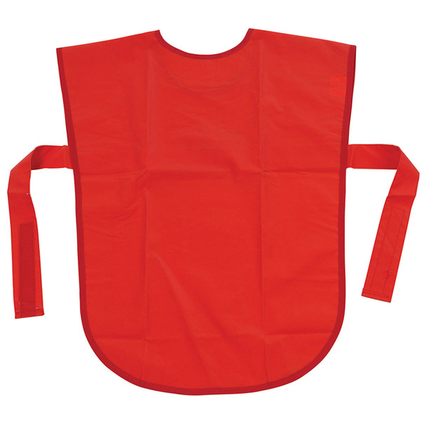Vinyl Primary Art Smock, Ages 3+, Red, 22" x 16", Pack of 3