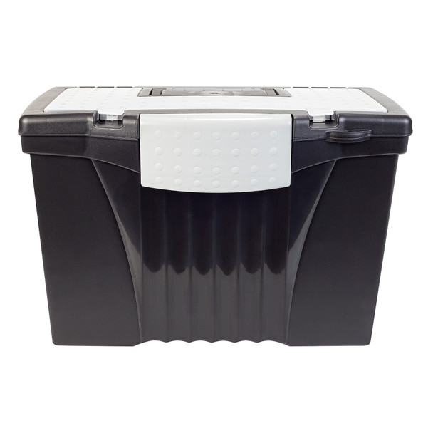 Letter/Legal Portable File Box, Black