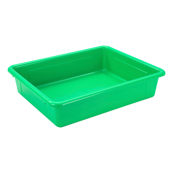 Flat Storage Tray, Green, Pack of 5