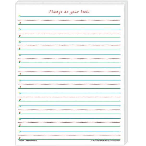 Smart Start 1-2 Writing Paper: 100 Sheets