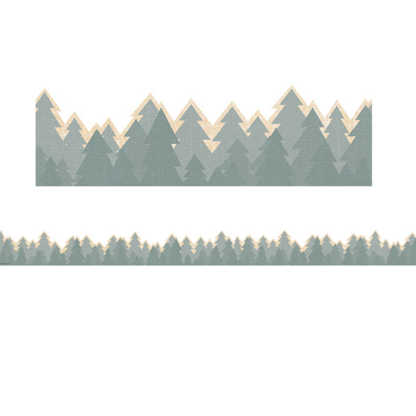 Moving Mountains Road Trip Trees Die-Cut Border Trim, 35 Feet